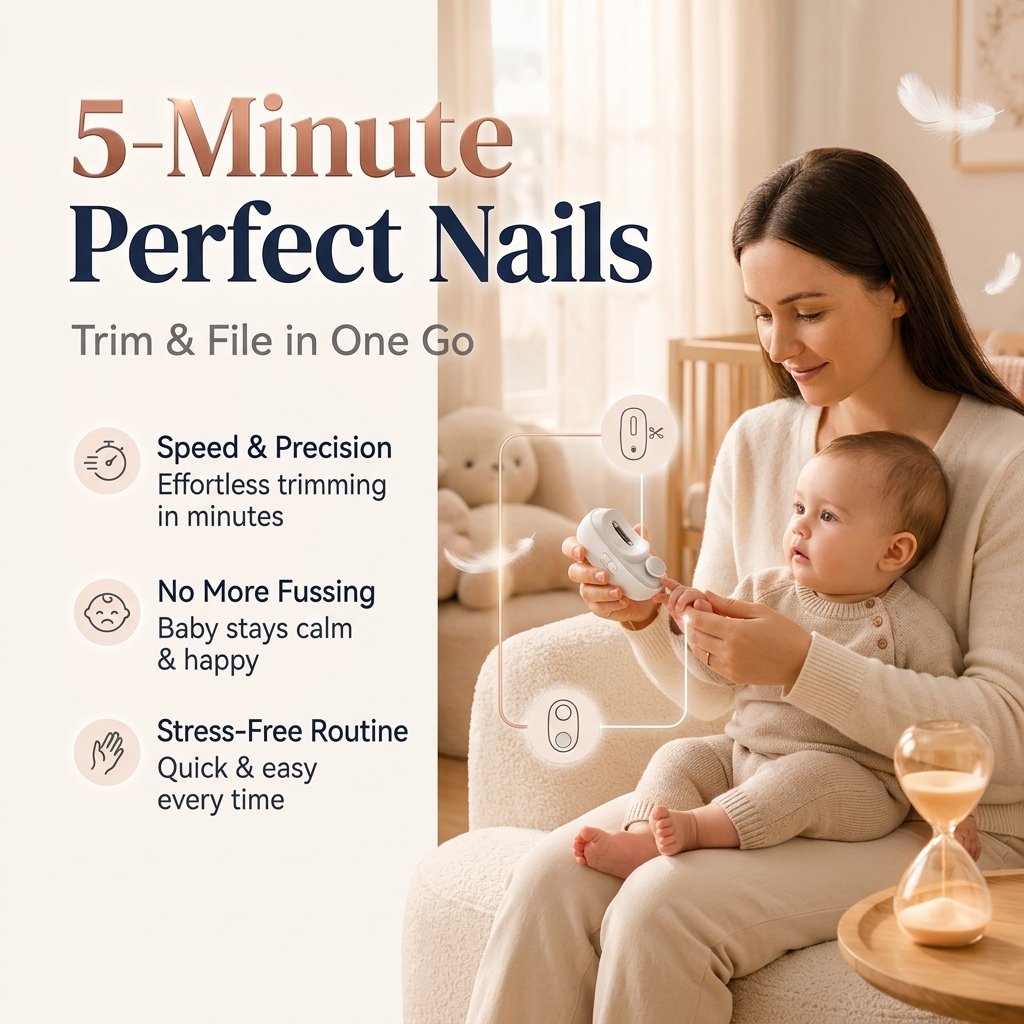 Baby-Friendly Automatic Rechargeable Nail Clipper and Portable Nail Grinder Set