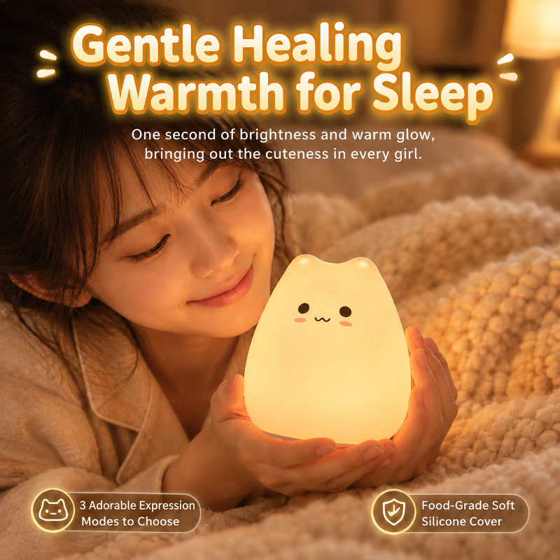 JMY Cartoon Shaped Silicone Slap Lamp Children's Bedside Bedroom High-End Night Light LED Table Lamp