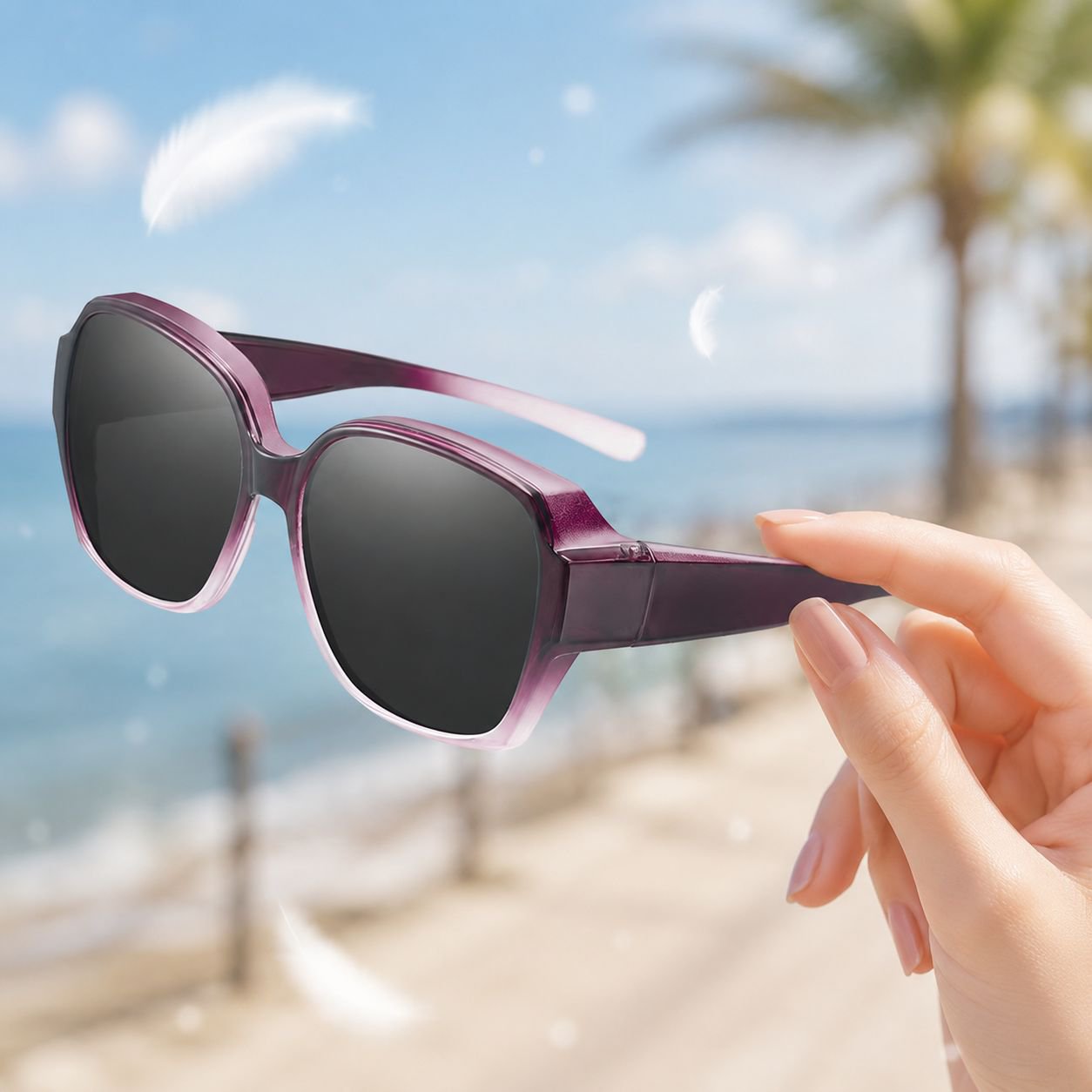 Modische Myopie Sonnenbrille mit polarisierten Gläsern