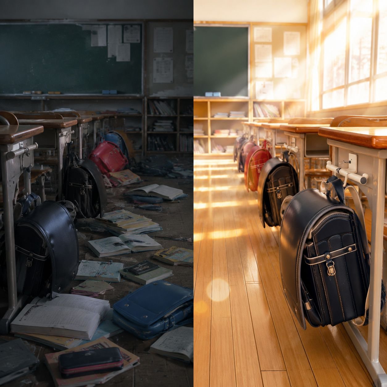 小学生向け調節可能なランドセルフック付きデスク