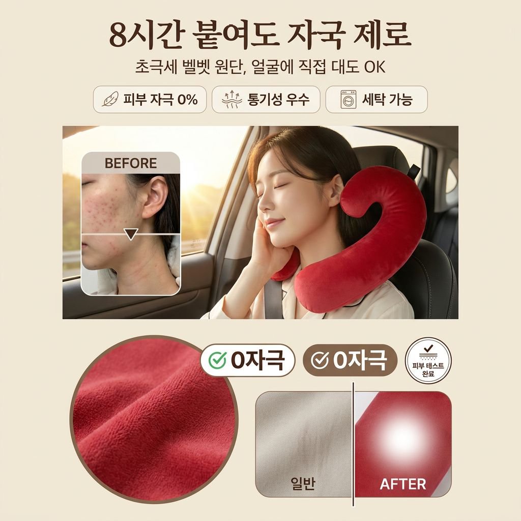 차량용 다기능 수면 베개 목쿠션 허리쿠션 어린이 성인 겸용