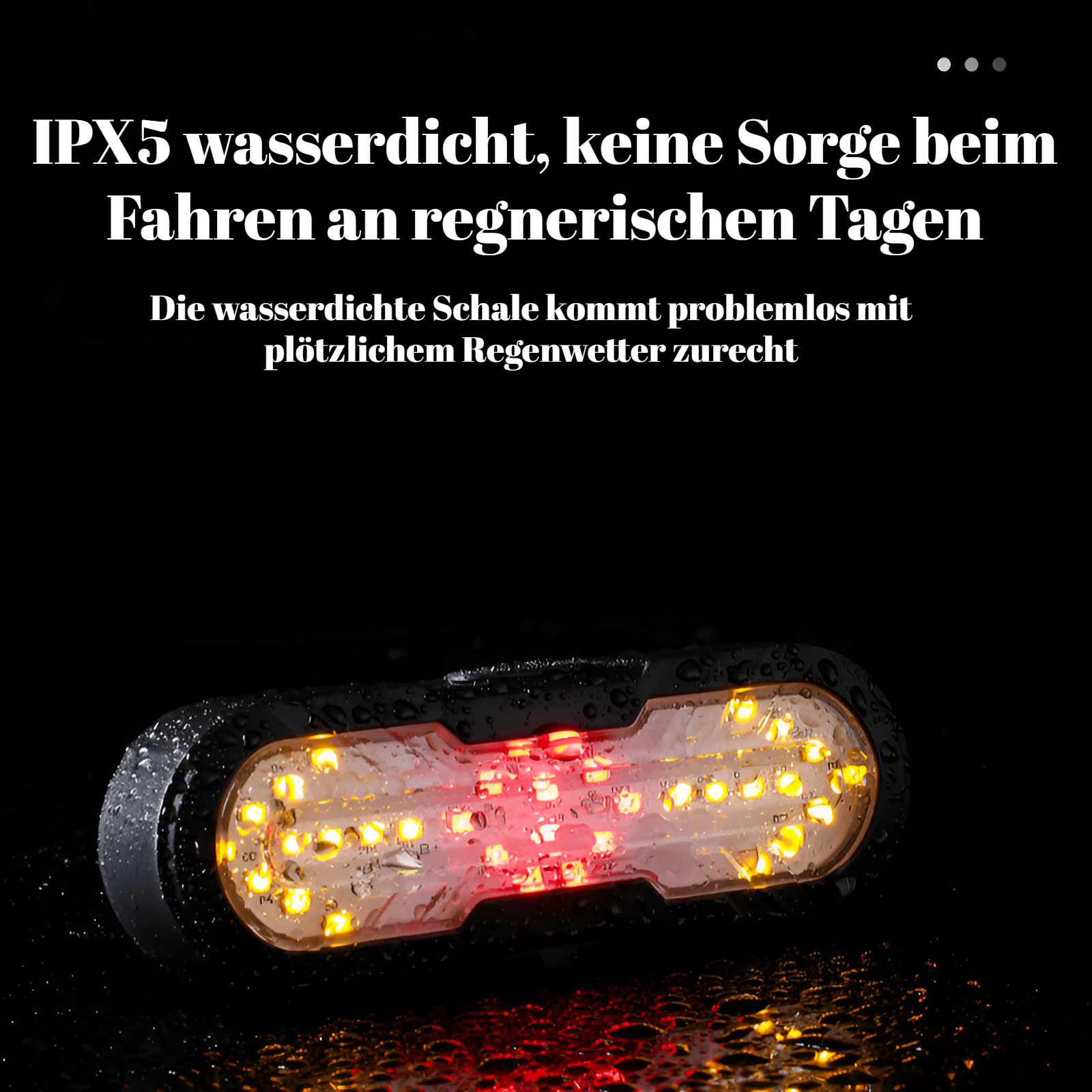 Fahrrad-Rücklicht mit Blinker, Hupe und Fernbedienung