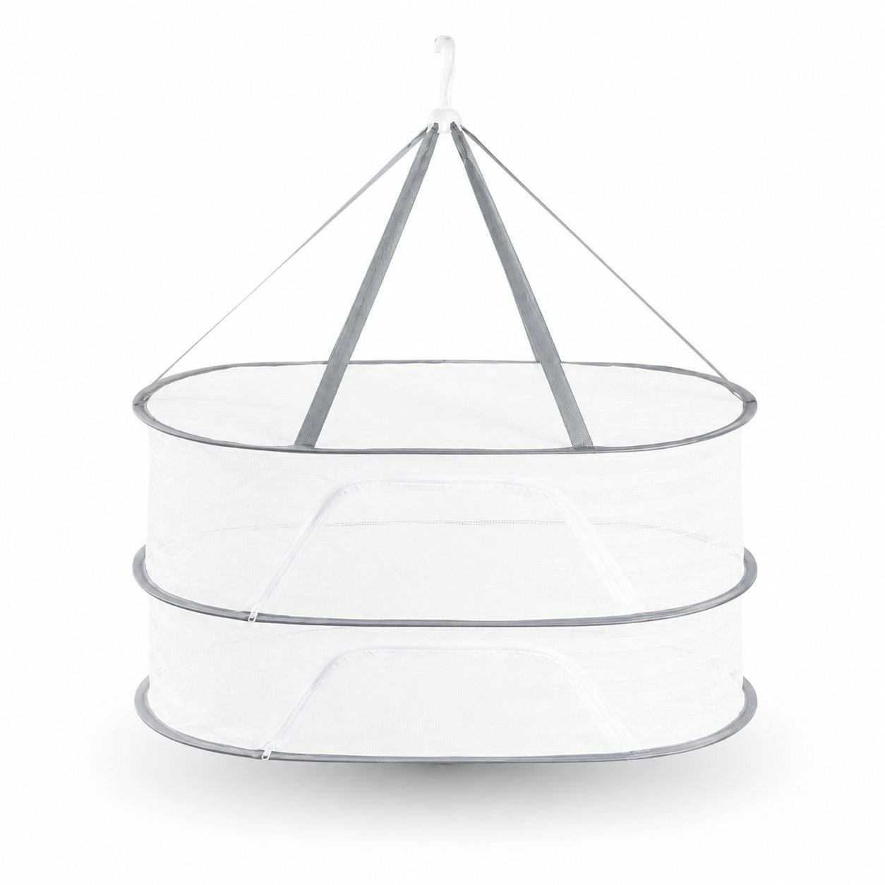 Windproof Zippered Laundry Drying Net Basket