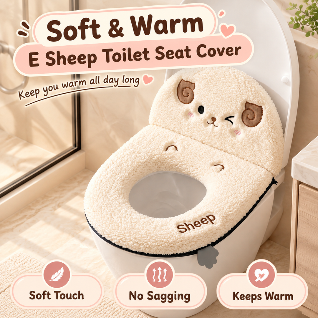 New style toilet seat cushion, cute and thickened plush, washable, suitable for all seasons, perfect