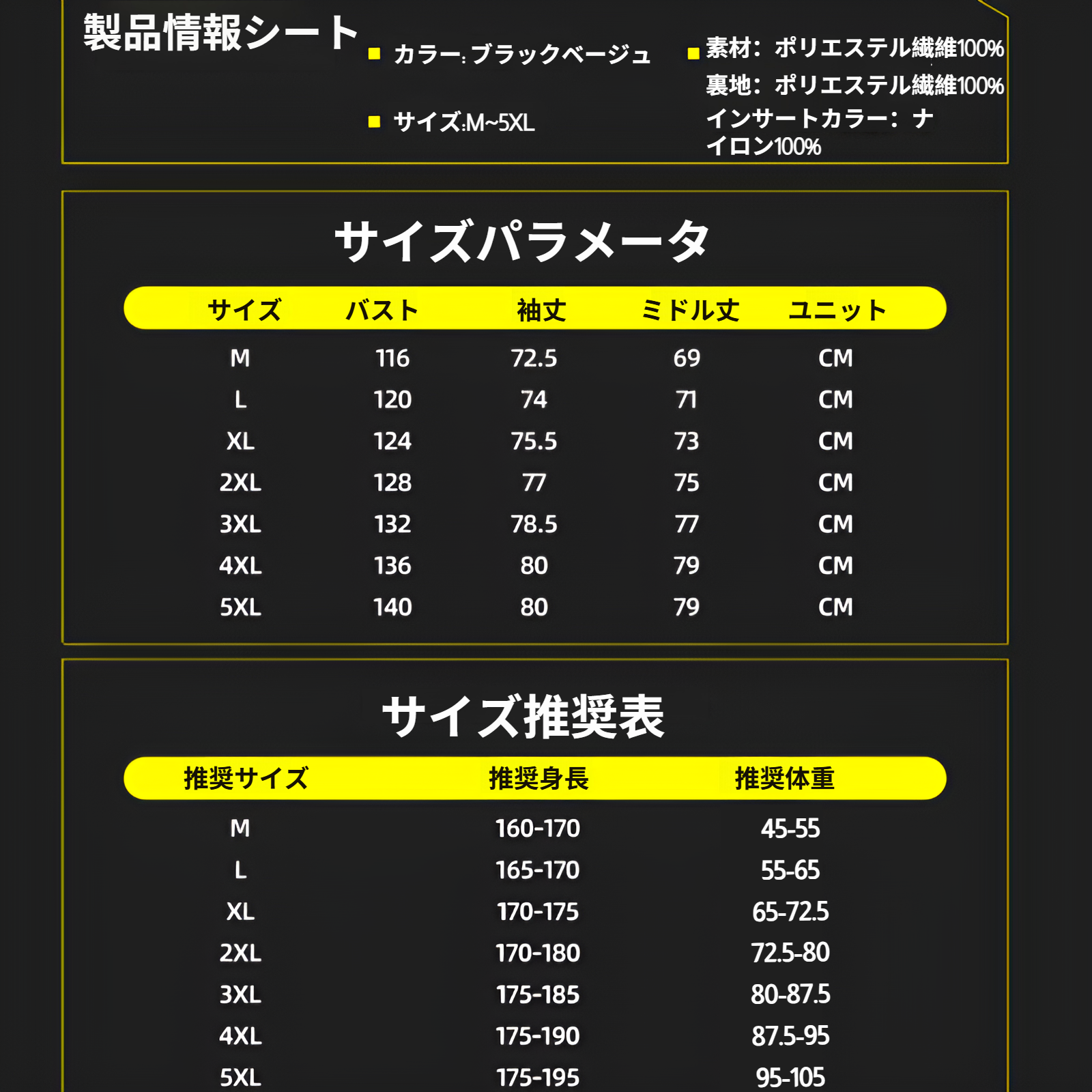 コットン中綿入り防寒コートの着用イメージ