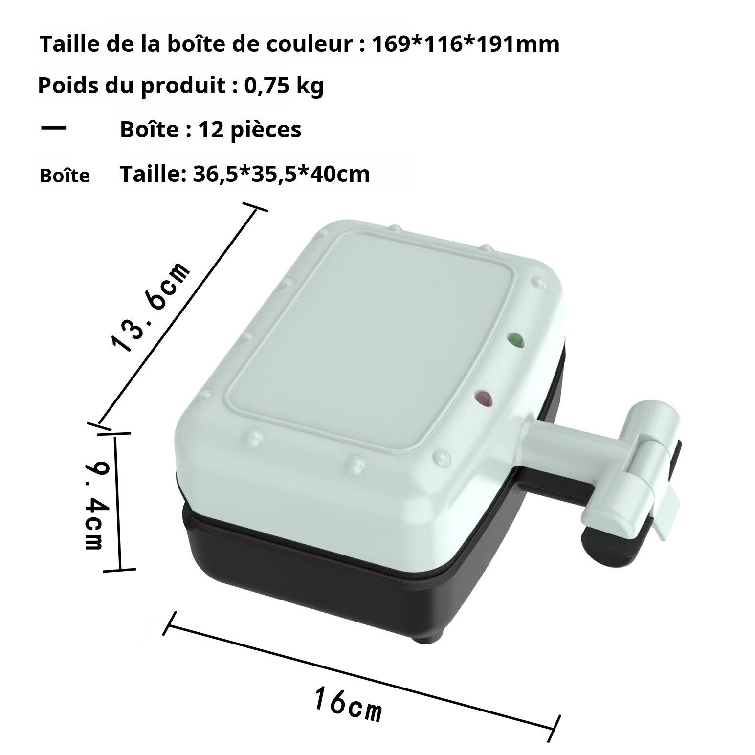 Mini machine à sandwich idéale pour étudiants et célibataires