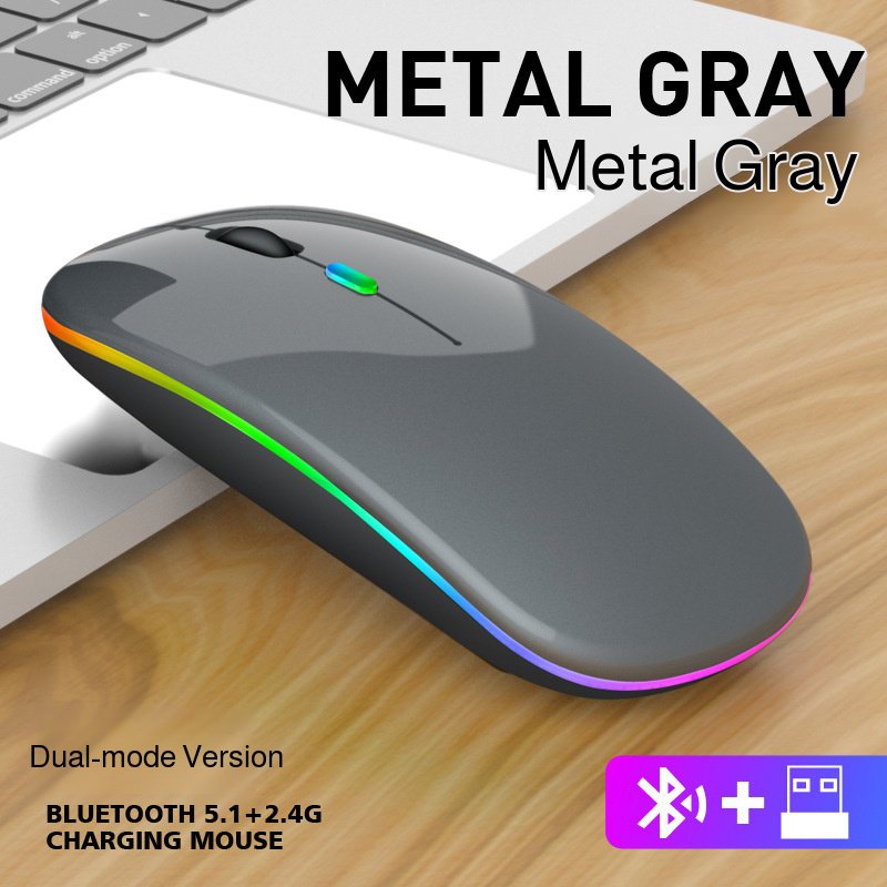 Ratón gamer silencioso para chicas, inalámbrico, blanco brillante