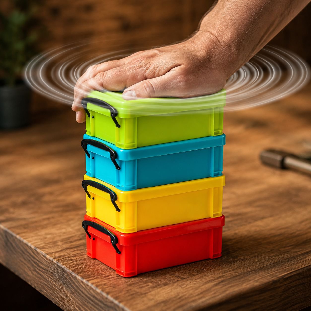 Durable Large Storage Box Solid Color Household Organizer