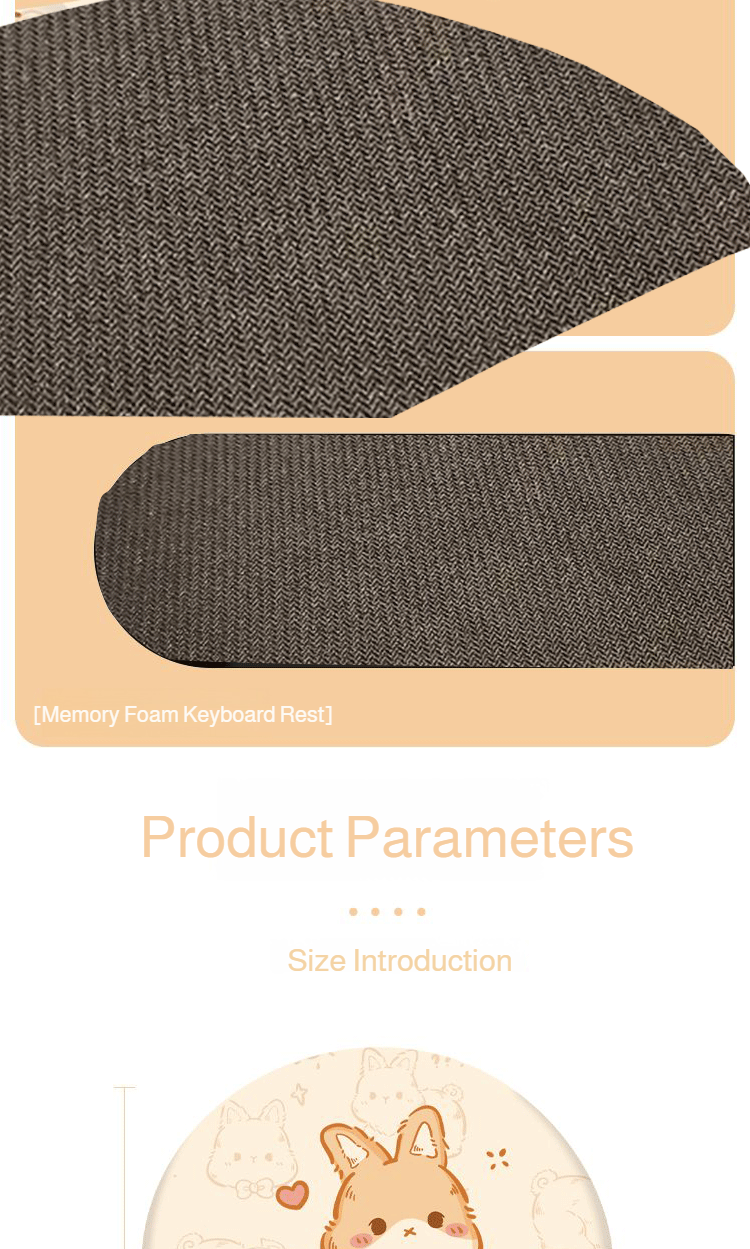 Soft wrist rest mouse pad for girls desk