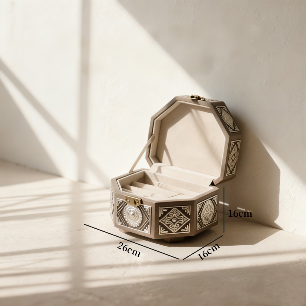 투명 디자인의 악세서리 보관함 세트