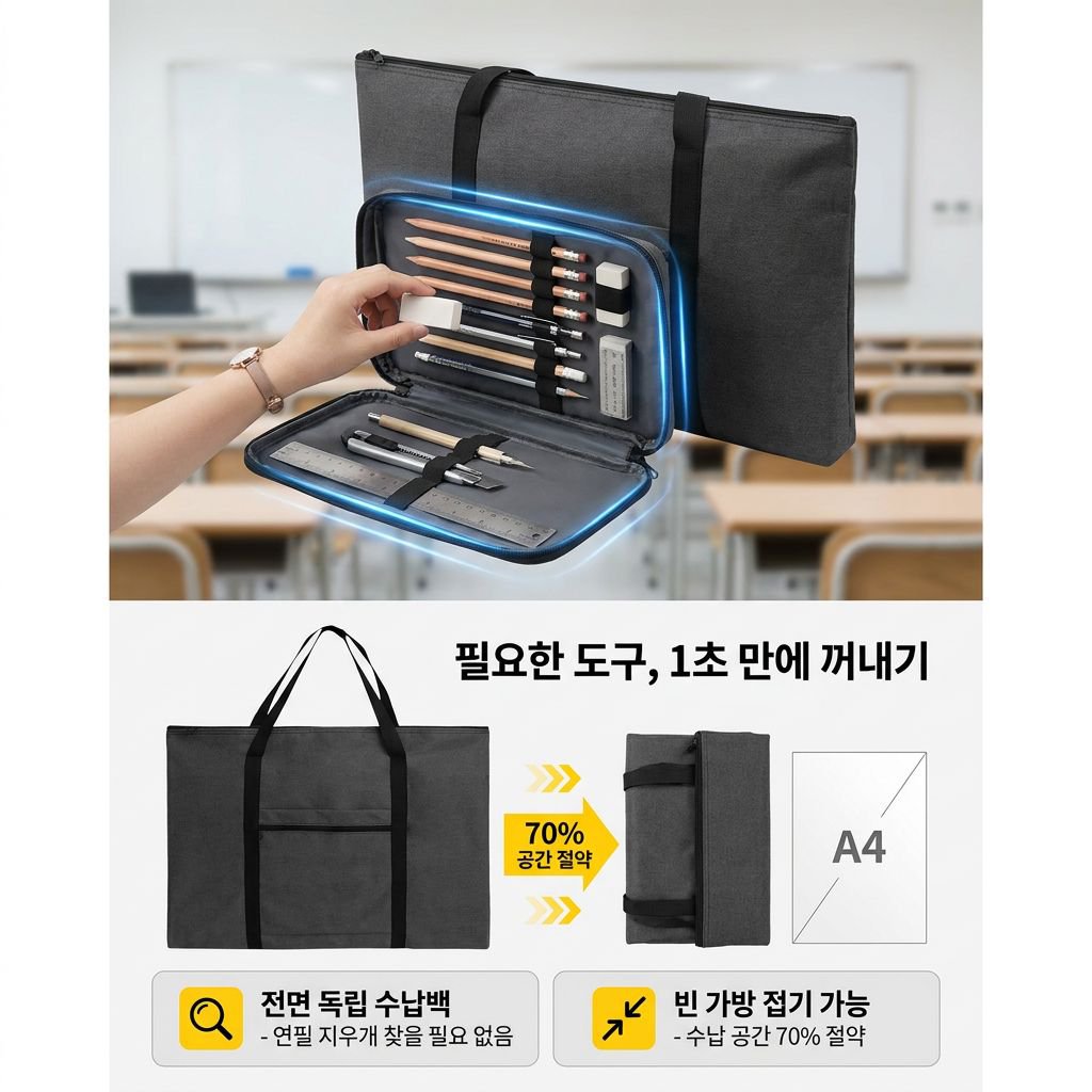 스케치 화판 전용 수납 가방 입시생 핸드캐리 크로스 화판 가방