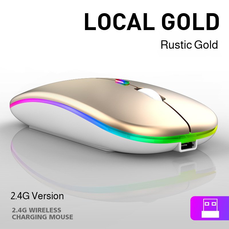 Ratón gamer silencioso para chicas, inalámbrico, blanco brillante