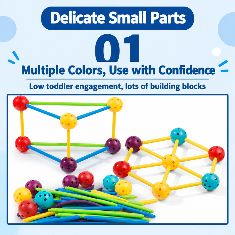 Educational geometric building toy for children's cognitive development
