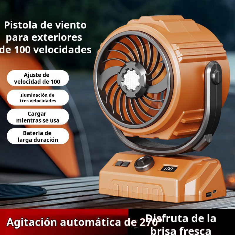 Ventilador de exterior con vibración de alta velocidad JMY de 100 velocidades, pantalla digital con 