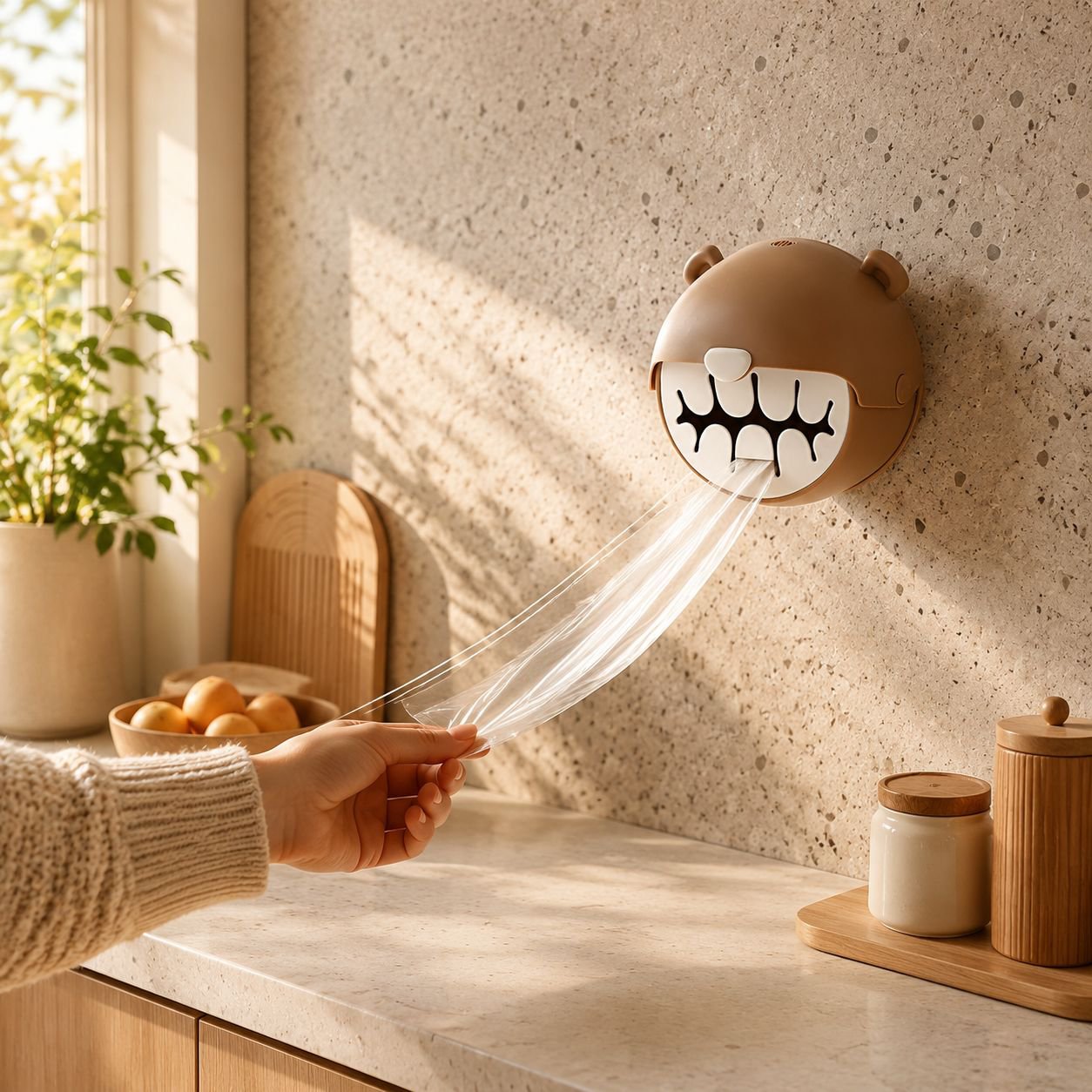 Aufbewahrungsbox für Kunststofffolie im Big Bear Design zur Wandmontage