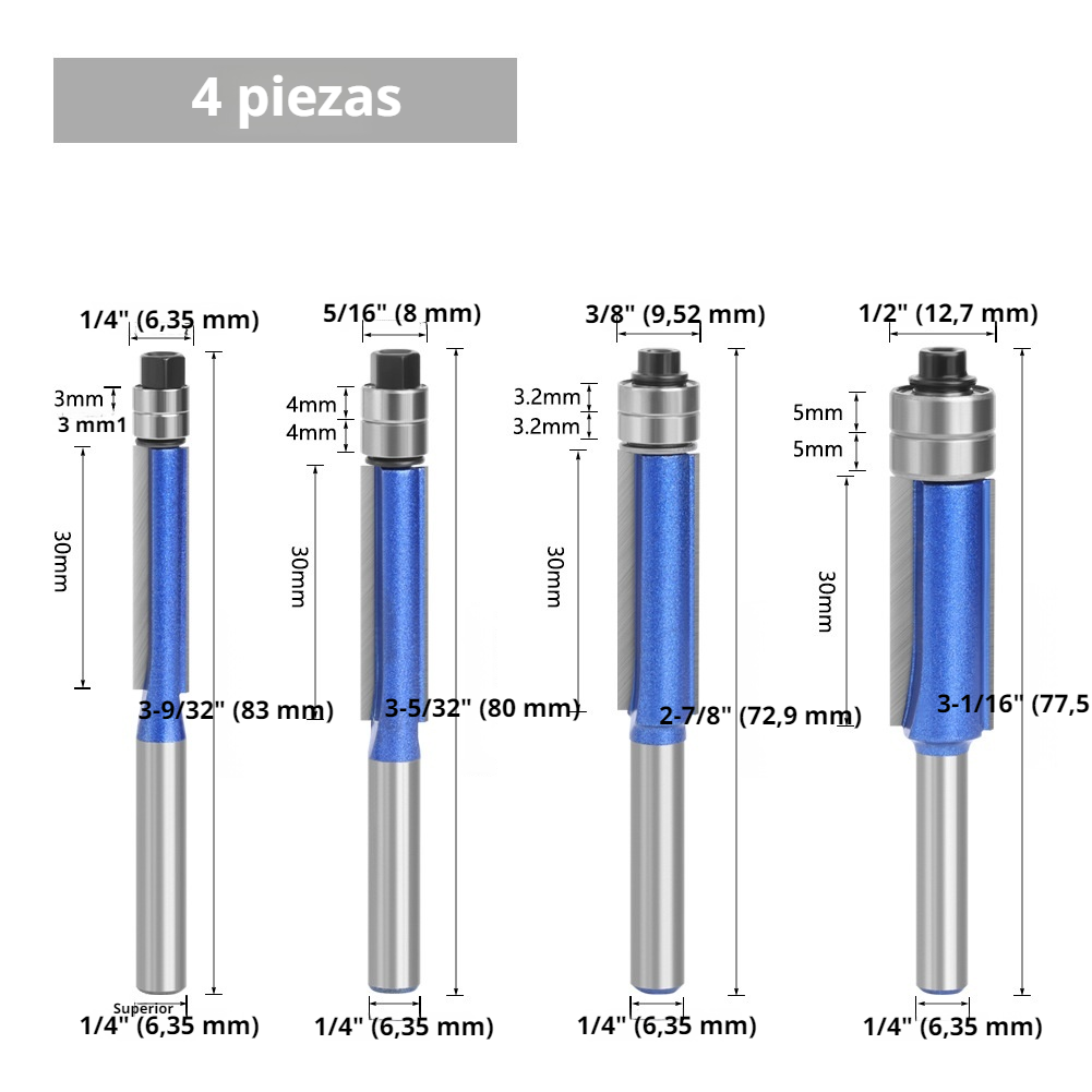 Cortador de bordes de doble rodamiento