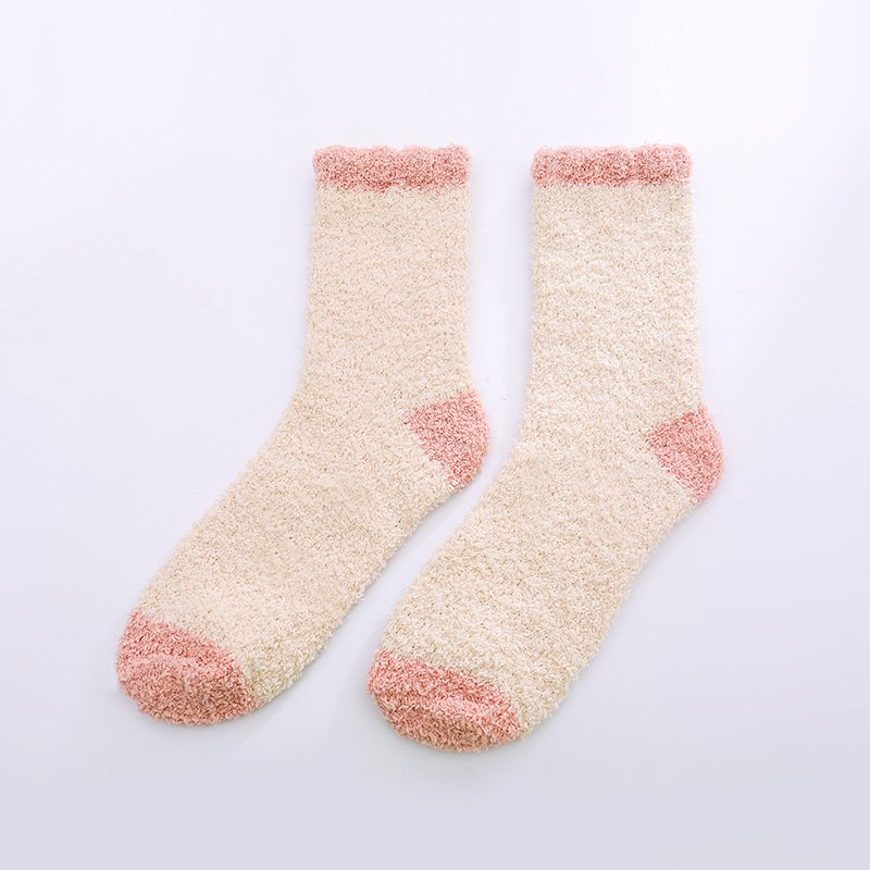 Coral fleece socks