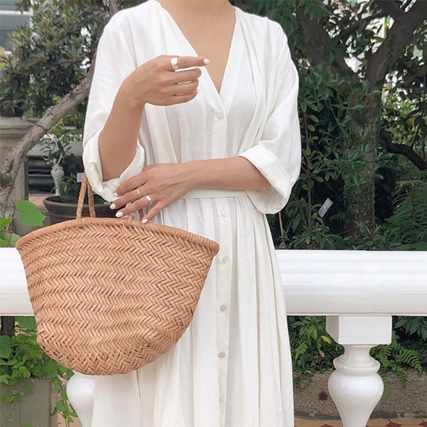 マキシワンピース Vネック 綿 体型カバー ゆったり リラックス ソフト