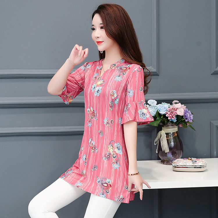 เสื้อชีฟองยาวกลางแบบหลวม