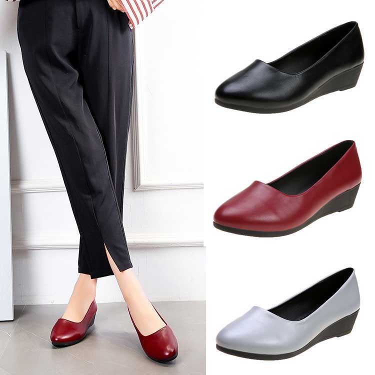 รองเท้าหนังส้นเตี้ย ใส่ทำงาน