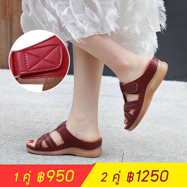 รองเท้าแตะสีพื้น สไตล์ยุโรป