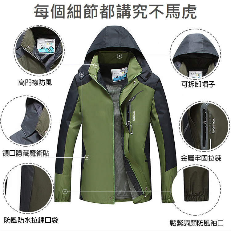【旅行/野營/騎車/越野/工作】全方位防水機能外套