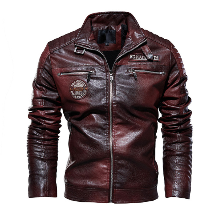 【裏起毛本革ジャケット】2020年新作欧米風、暖かい裏起毛、防風防寒