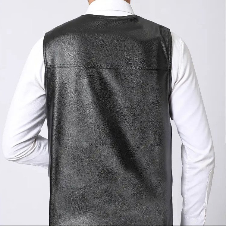 เสื้อกั๊กหนังซับในบุขนผู้ชาย