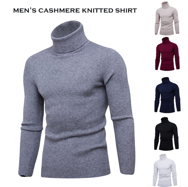 men’s cashmere knitted shirt