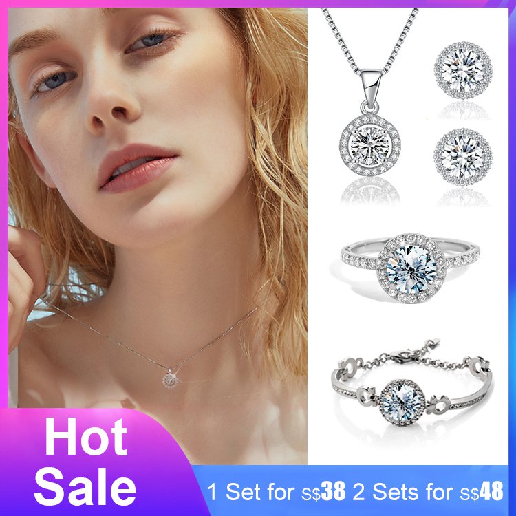 8 Heart and 8 Arrow Zircon 4-Piece Set