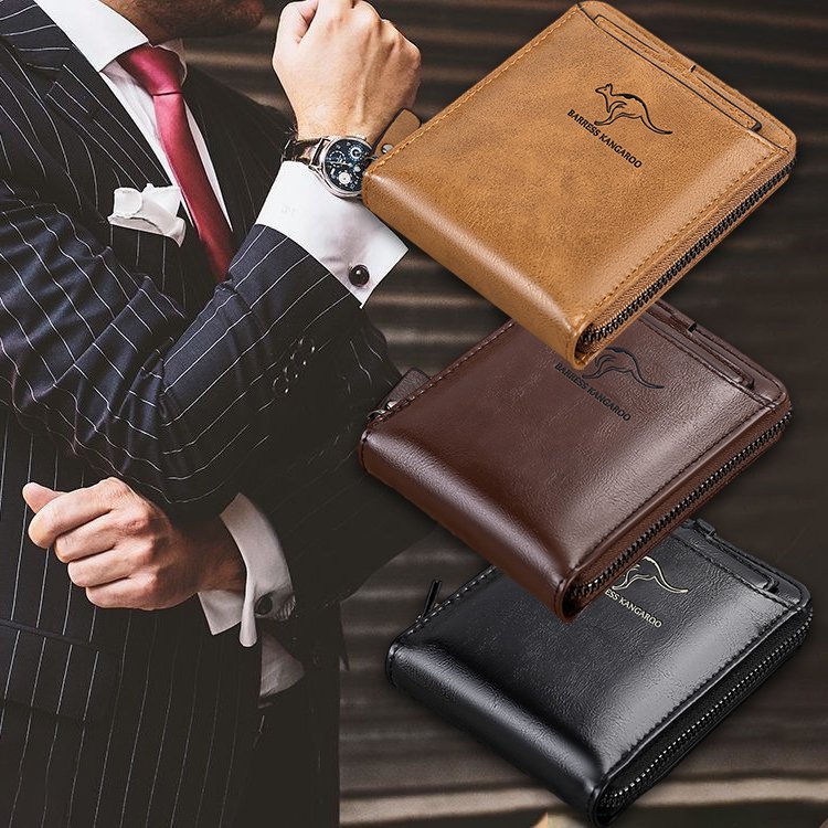 محفظة متعددة الوظائف ذات سعة كبيرة للرجال