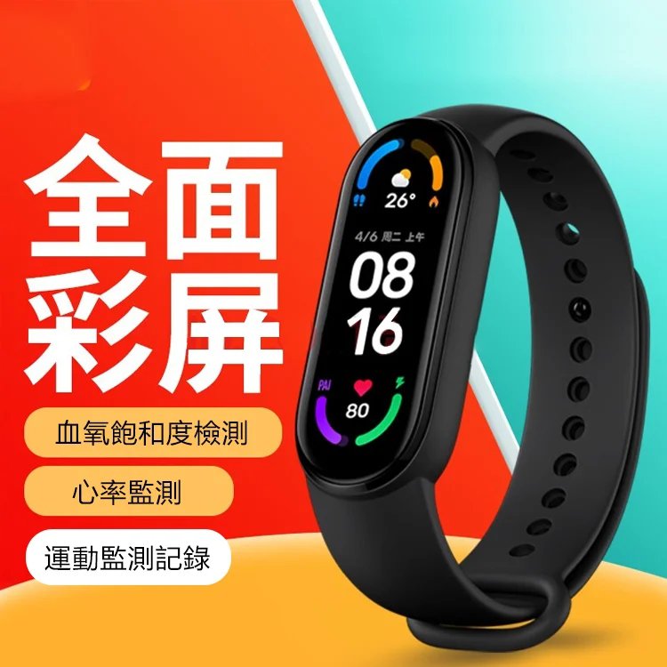 【M6智慧手環】心率＋血氧偵測、續航14天、螢幕加大…價格不到千元！