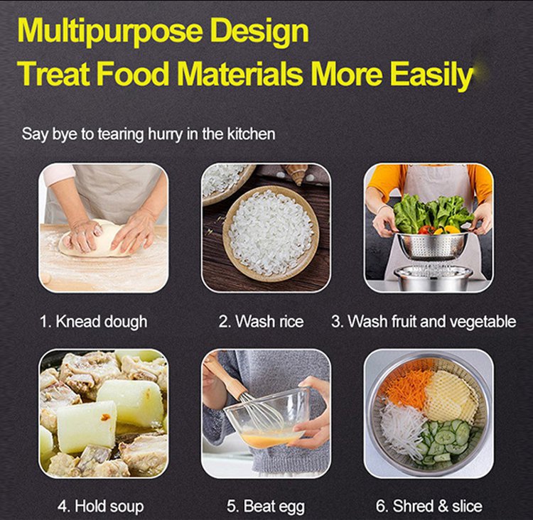 Stainless Steel Vegetable Cutter with Drain Basket