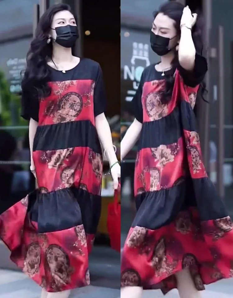 エレガントなシルクワンピース