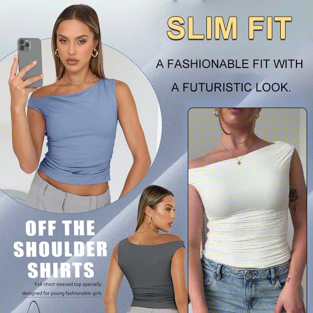 Versatile Solid Color Off-Shoulder Tank Top