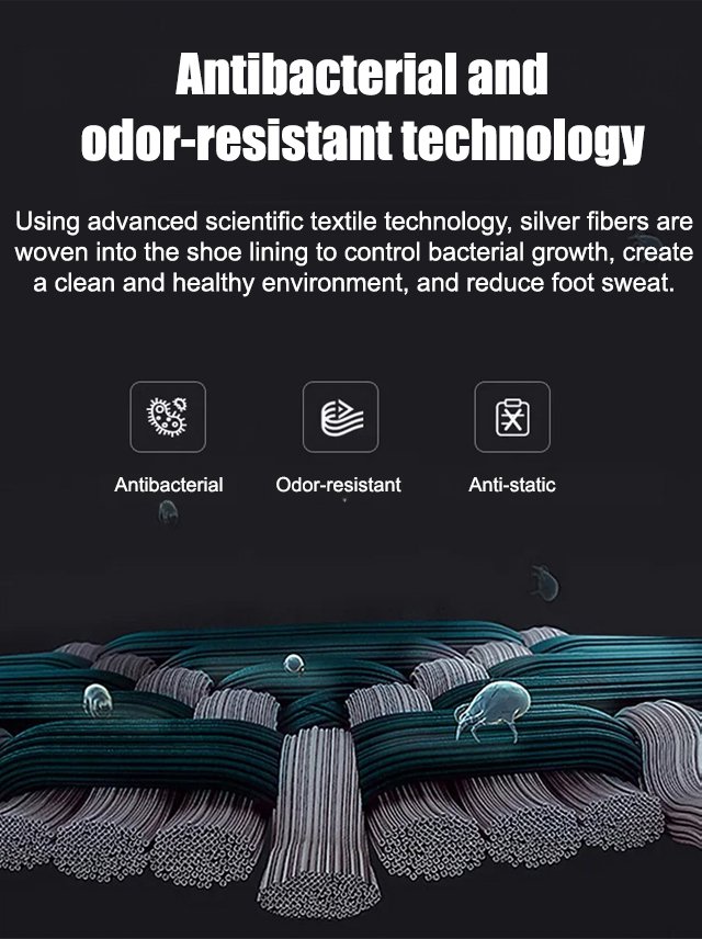 Technology deodorant soft elastic insole for men's casual shoes