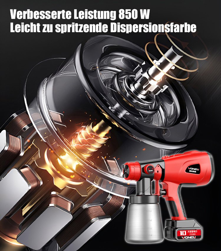 Kleine wiederaufladbare elektrische Lithium-Farbspritzpistole