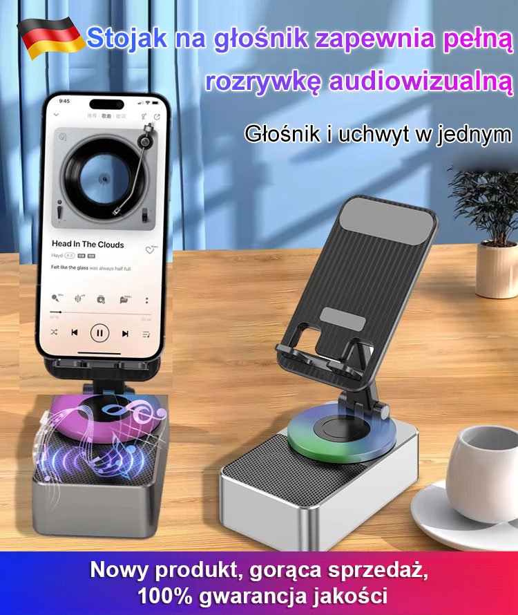 ?Gorąca wyprzedaż -50% zniżki?Głośnik Bluetooth Powerbank Uchwyt dla leniwych