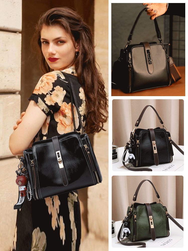 Leder große Kapazität Crossbody Handtasche