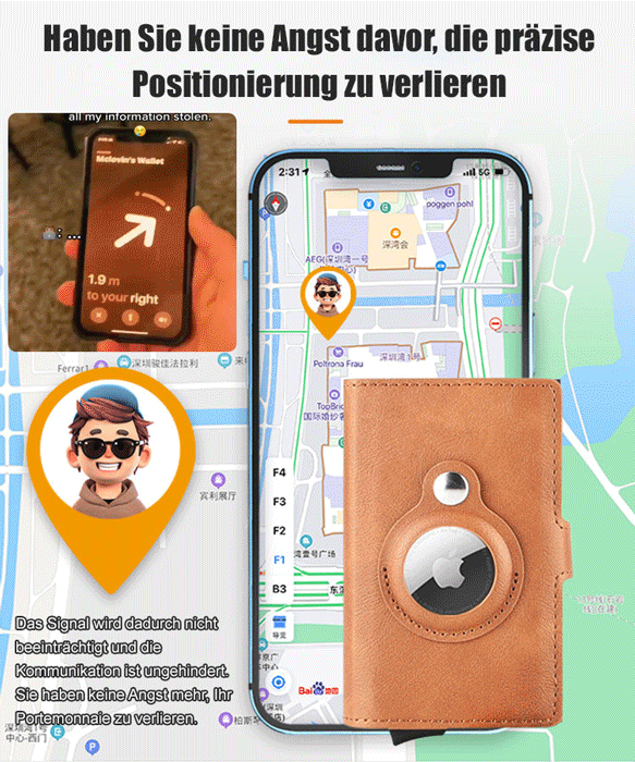 Neues Modell Automatisch herausspringendes Kartenetui mit NFC Schutz