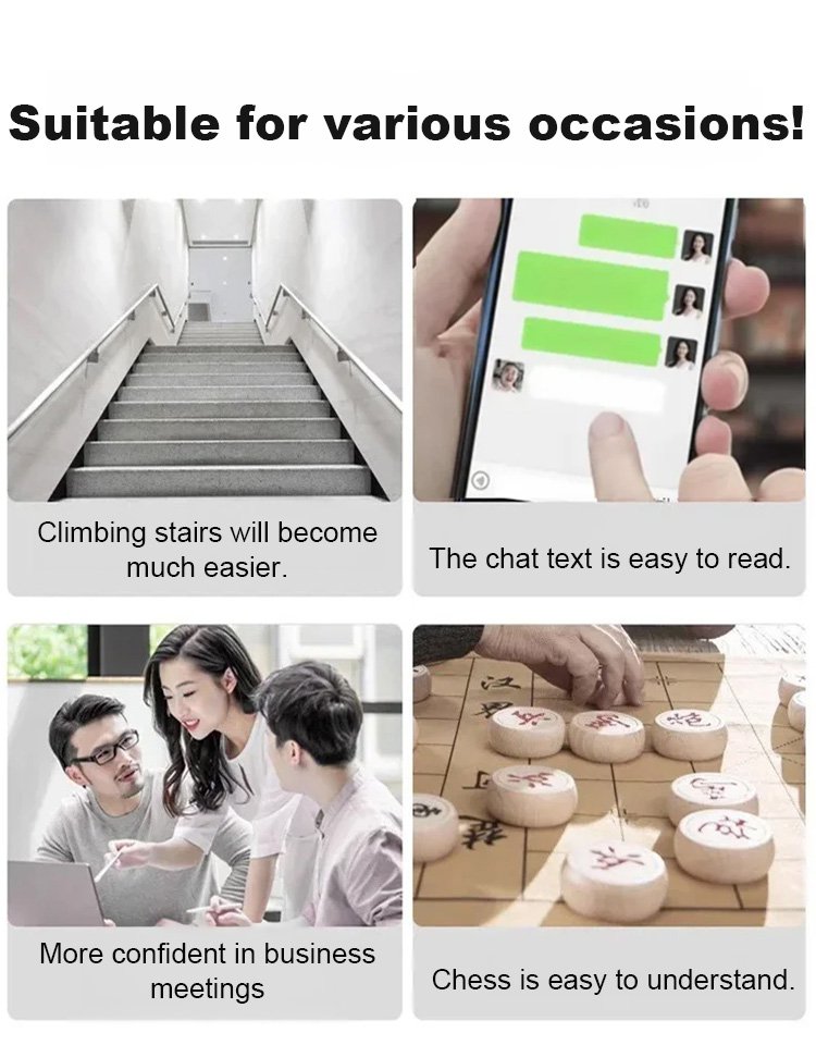 Anti-blue light auto-zoom reading glasses
