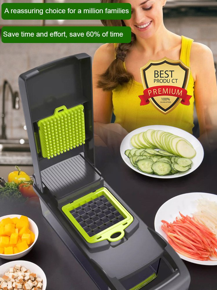 [One-stop kitchen use without a knife] 16 sets of multi-function vegetable cutters