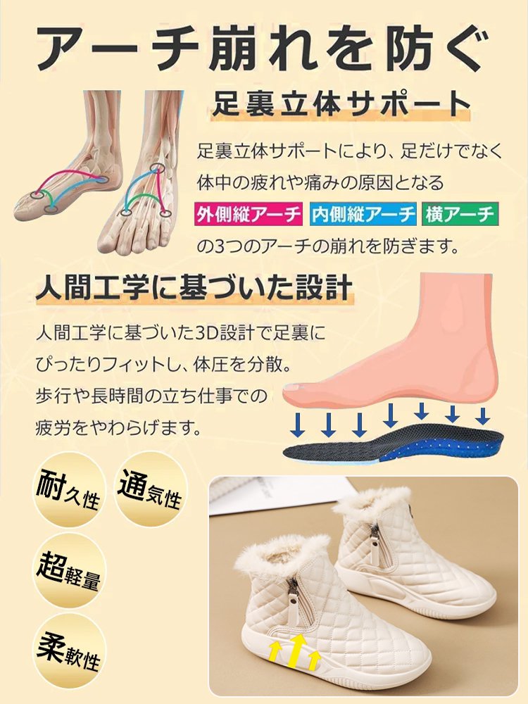 No.1 9冠達成！累計販売数120万足を超え！レディースジッパー裏起毛ブーツ