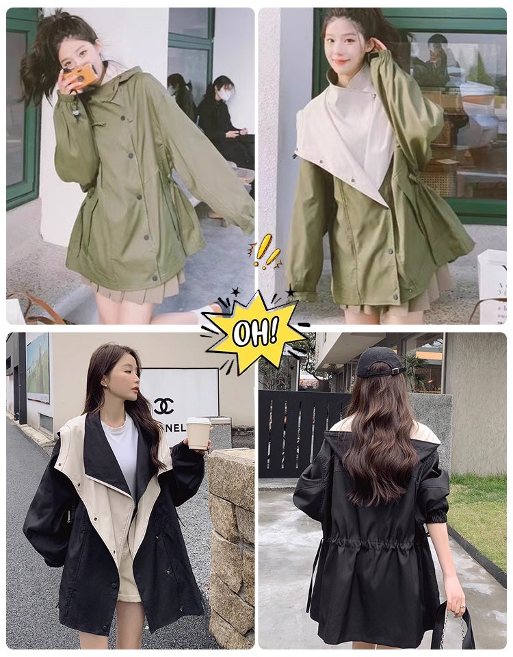 レディースカーゴ風チュニック防風コート