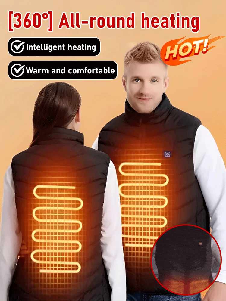Smart heated vest, warm and comfortable.