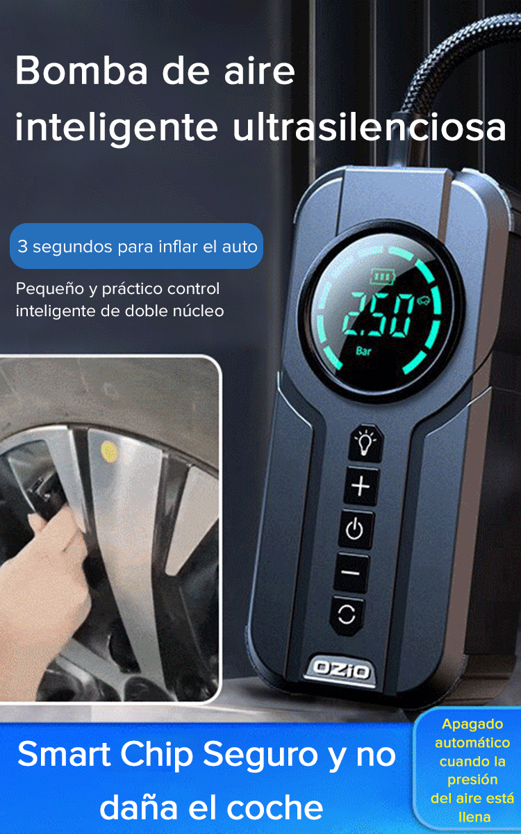 [Bomba dual alemana de alta presión] bomba de aire inteligente ultra silenciosa