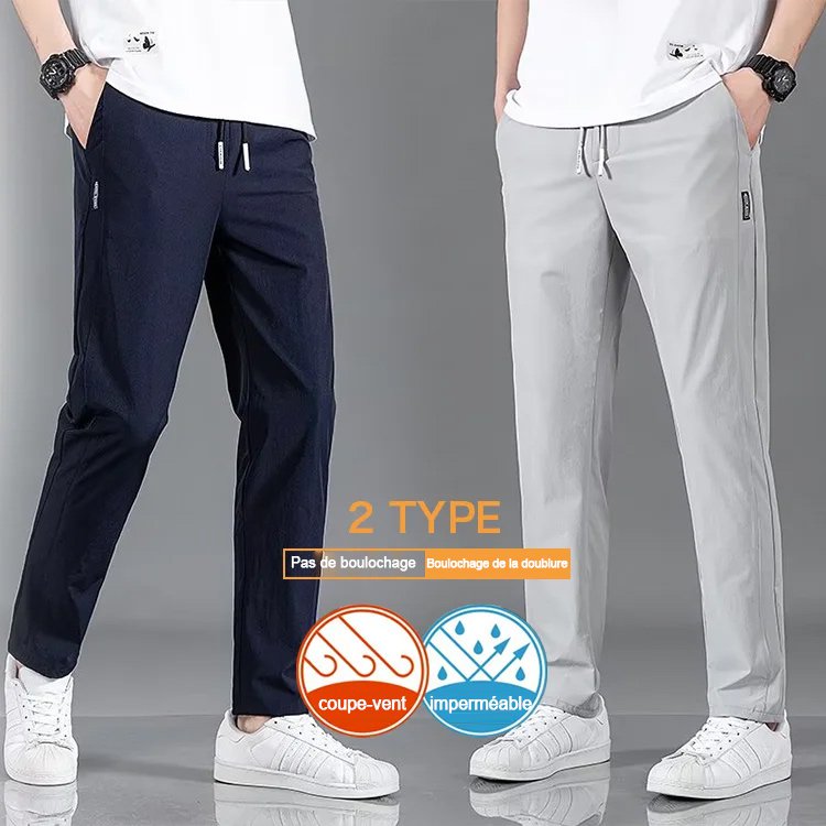 Pantalon décontracté à taille élastique 
