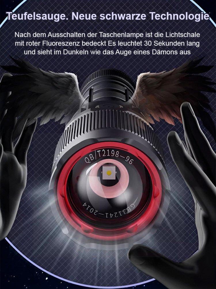 Devil's Eye Superhelle Taschenlampe mit großer Reichweite