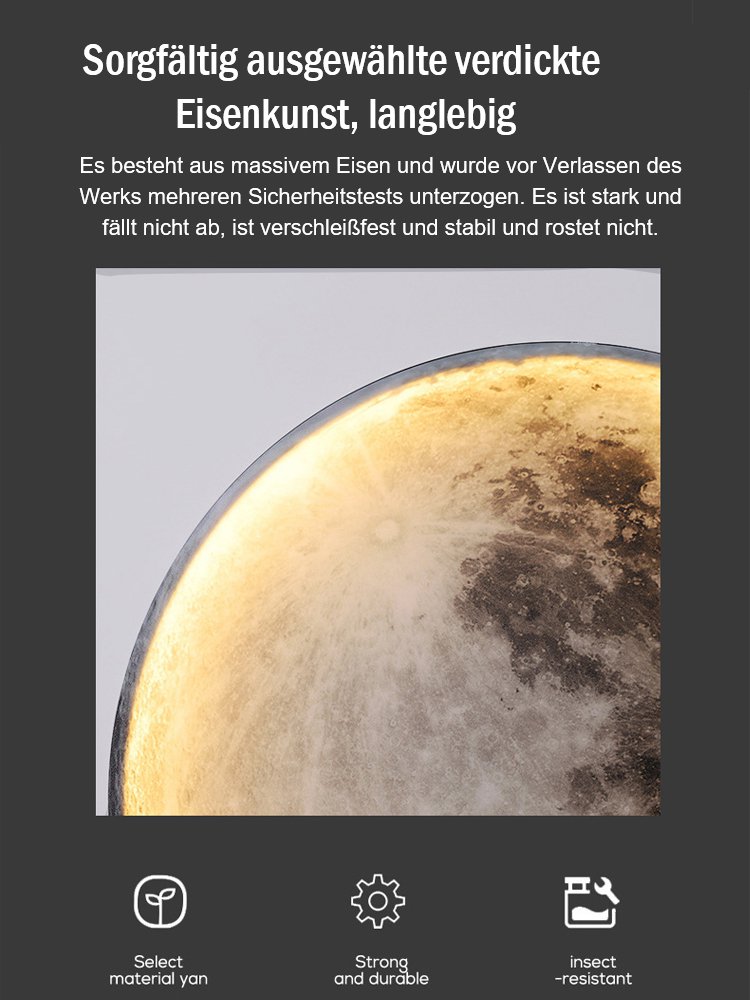 Leichte, luxuriöse, einfache Mondwandlampe, dekorative Lampe