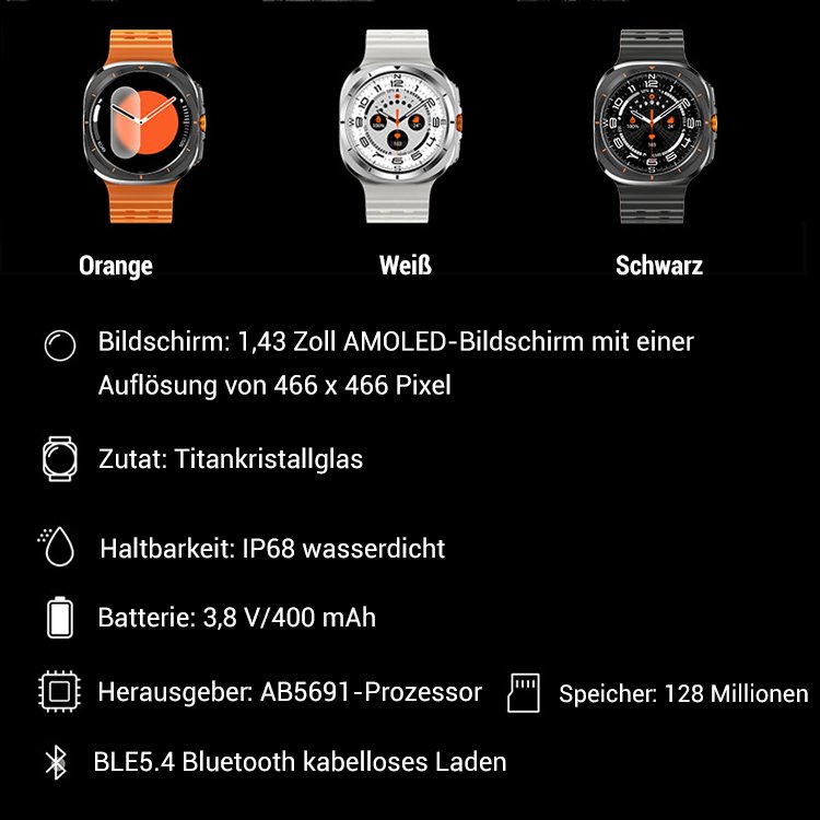 Neue Bluetooth-Anruf-Smartwatch